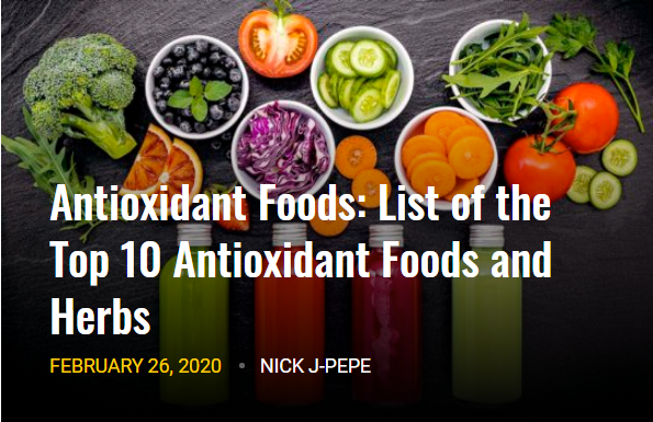 Antioxidant Foods List Of The Top 10 Antioxidant Foods And Herbs 8132